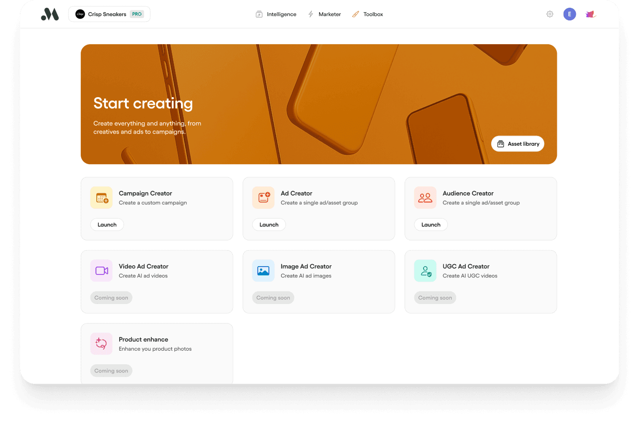 AI tools interface for content creation